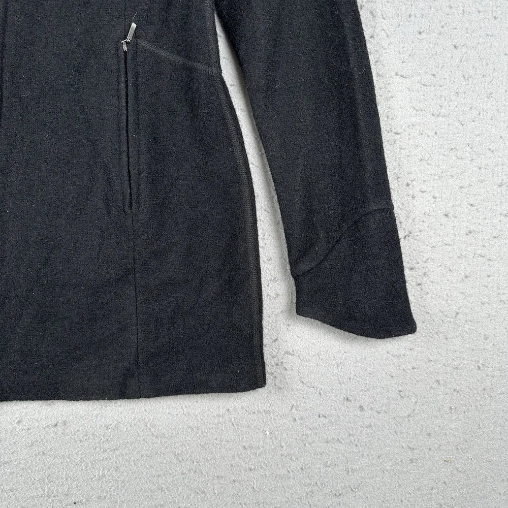 Ibex Jacket Womens Small Black BACKBAY Zque Merino Wool Tunic Full Zip Mock Neck